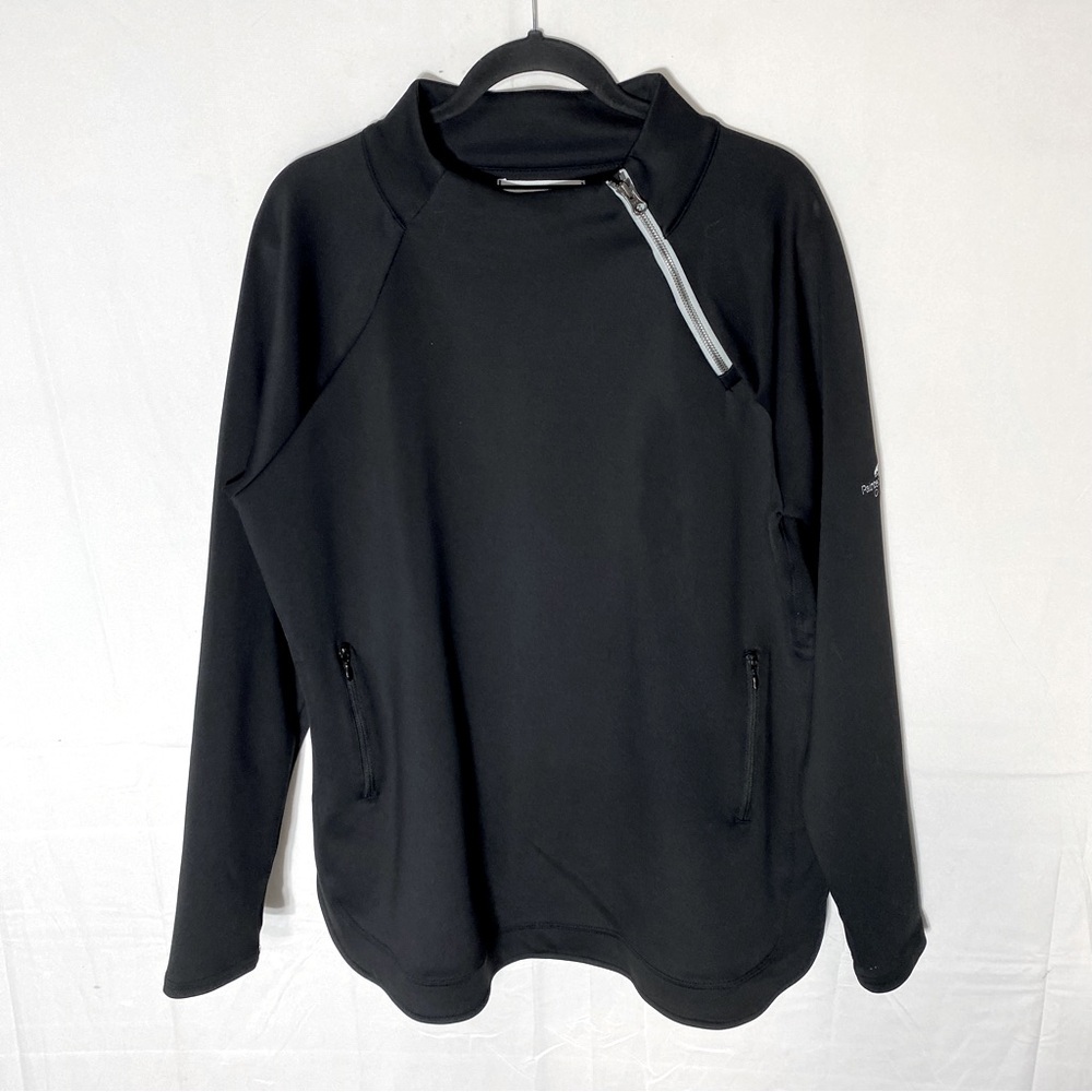 FootJoy Black Pullover Mock Neck Activewear Golf Sweatshirt L